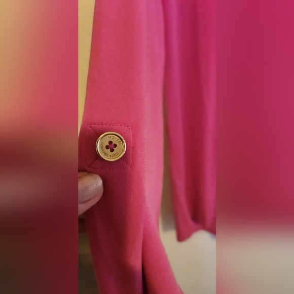 NWT Michael Kors Silk Pink Blouse - Picture 4 of 5